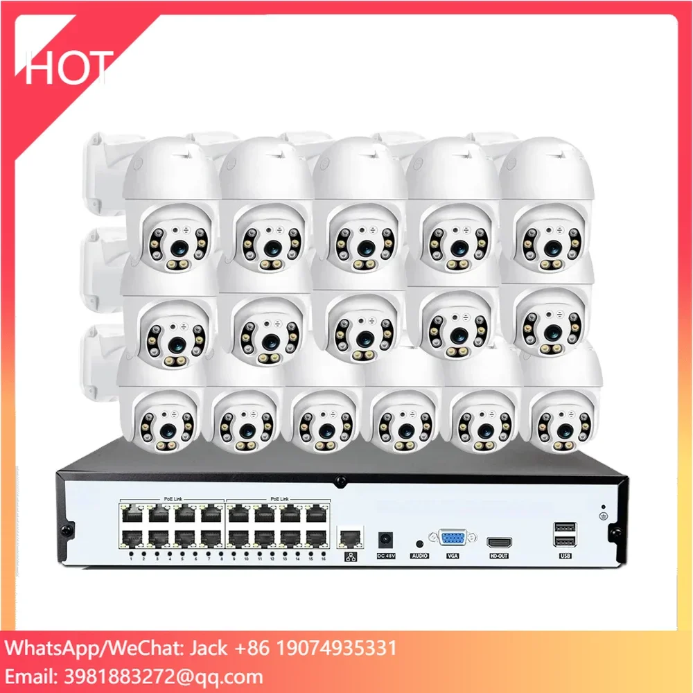 Home Security Kit With Camera - Colorvu Kabelgebundenes CCTV-Kamera-NVR-Kit 5MP PTZ-Kameras mit
