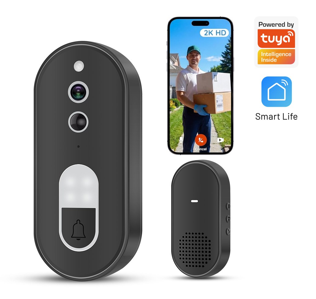 Home Security Monitoring System - Tuya 1080P HD Kabellose WLAN-Videotürklingel Smart