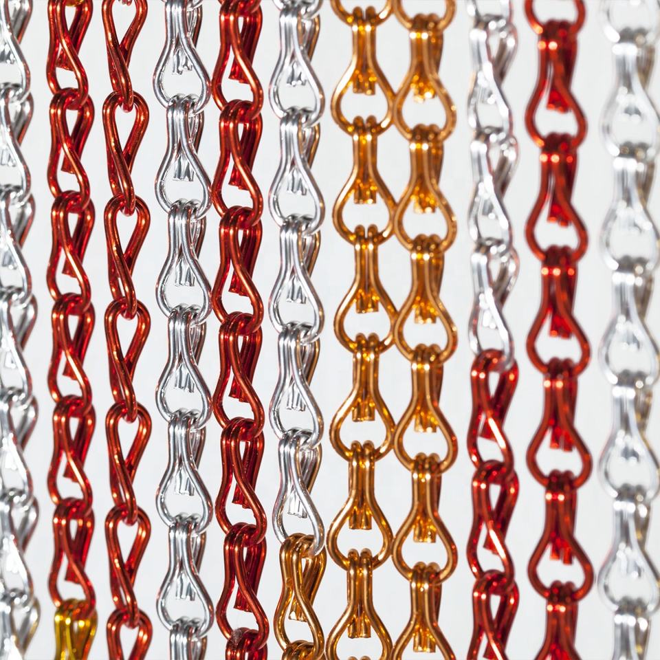 Door Chain Guard - Stilvoller Fliegengittervorhang mit Aluminiumkette für Türen