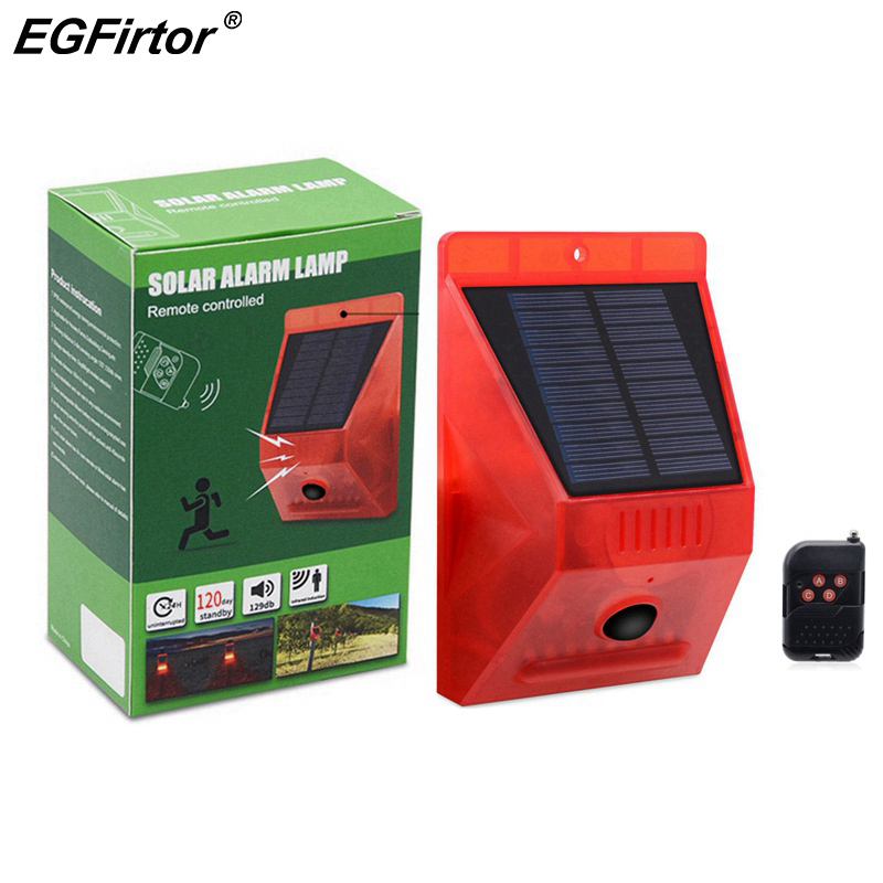 Home Security Yard Sensors - Solar Alarm Lampe Fernbedienung Sicherheit Alarm