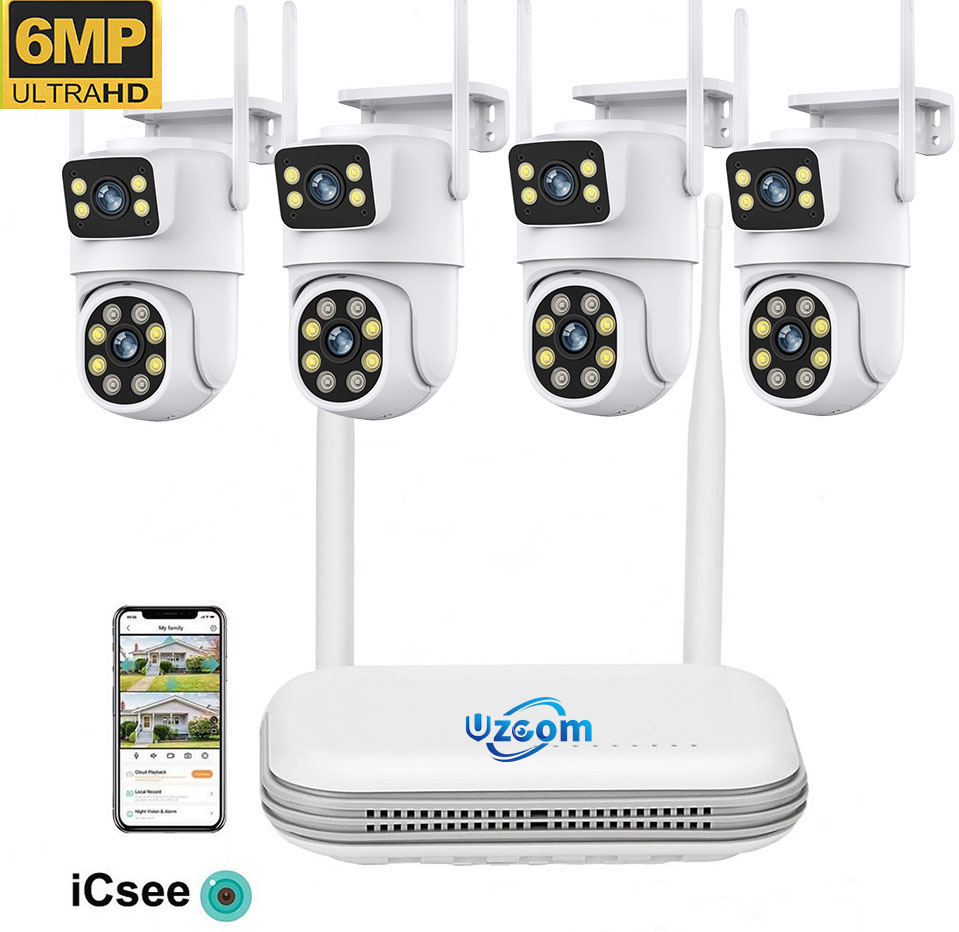Home Security Kit With Camera - 8-Kanal 6MP Outdoor IP-Kamera WLAN NVR
