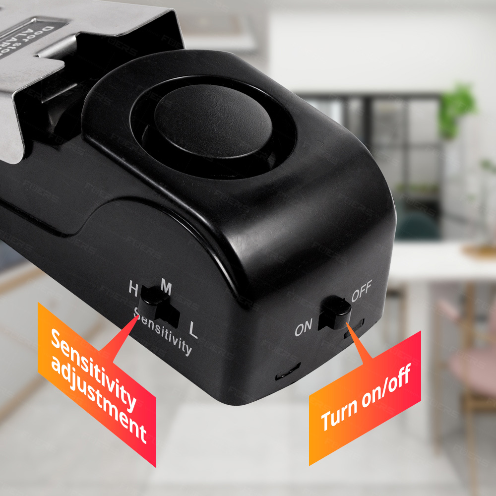 Home Security Kit - FUERS Türstopper-Alarmsystem, 120 dB laut, kabellos,