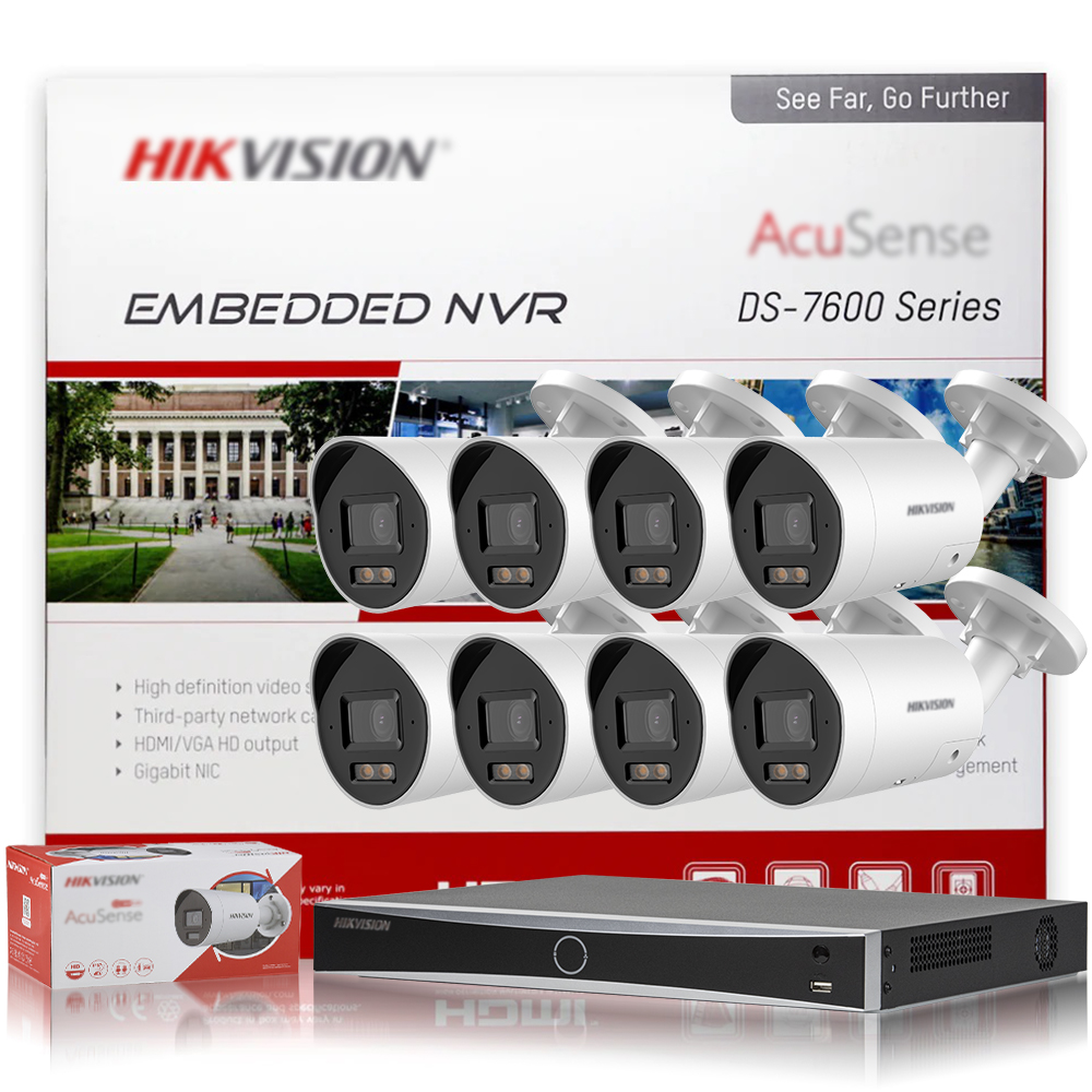 Home Security System Hikvision - Hikvision 4K 8MP POE CCTV-Sicherheitskamerasystem Heimvideoüberwachungsset