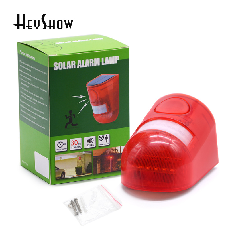 Home Security Yard Sensors - Tragbarer Solar-Infrarot-Bewegungs sensor Alarm, 110dB Sirene,