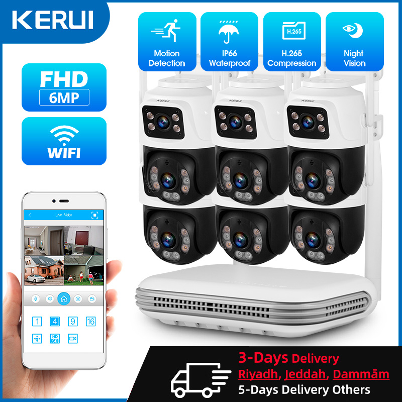 Home Security System Installation - KERUI Wasserdichtes 6MP HD Wireless Dual