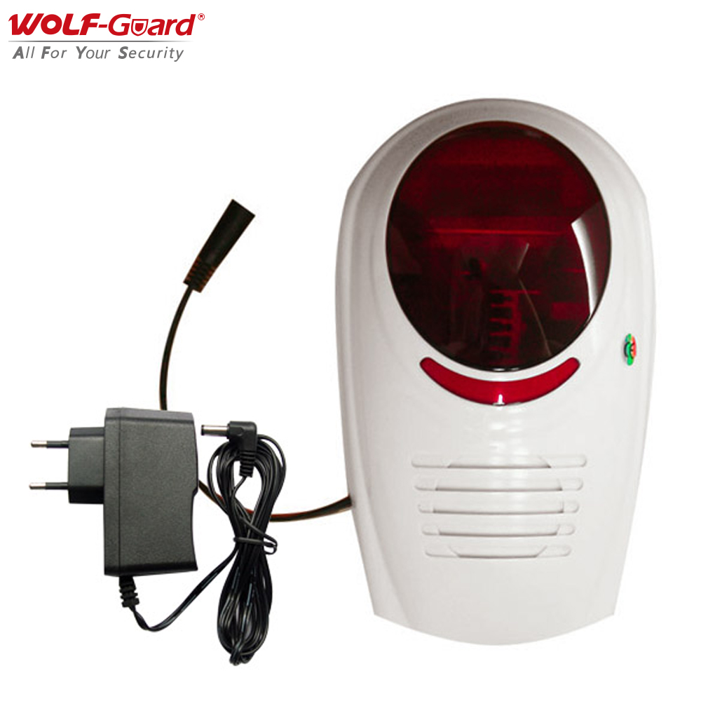 Home Security System Installation - Wolf-Guard 433 MHz kabellose Sound-Blinksirene 110