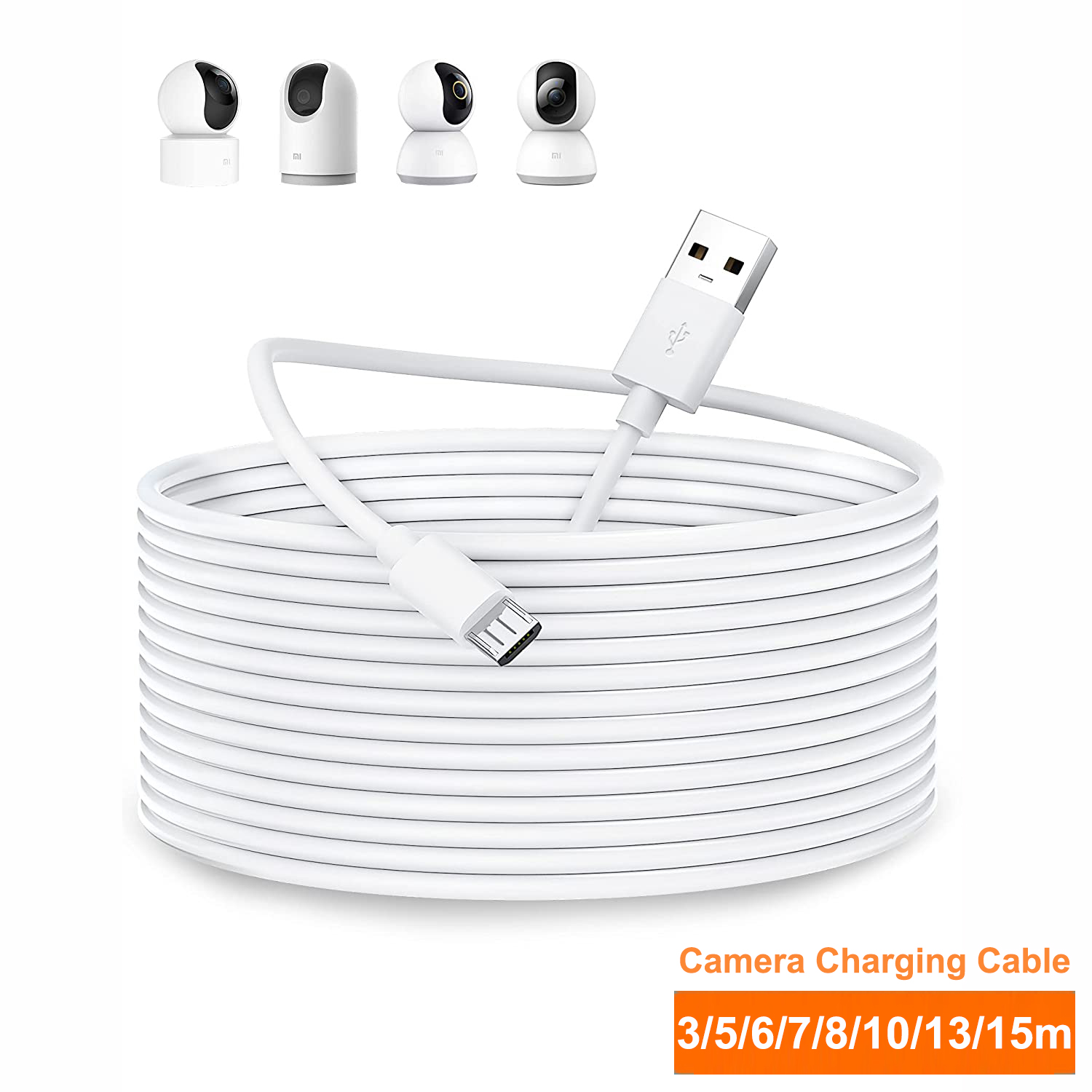 Home Security Xiaomi - 3 ~ 13 m Micro-USB-Verlängerungskabel für
