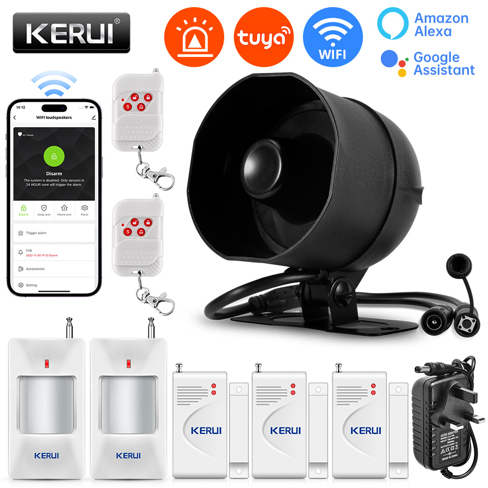 Home Security System Installation - KERUI 120 dB Sirenen-Alarmsystem WiFi Tuya