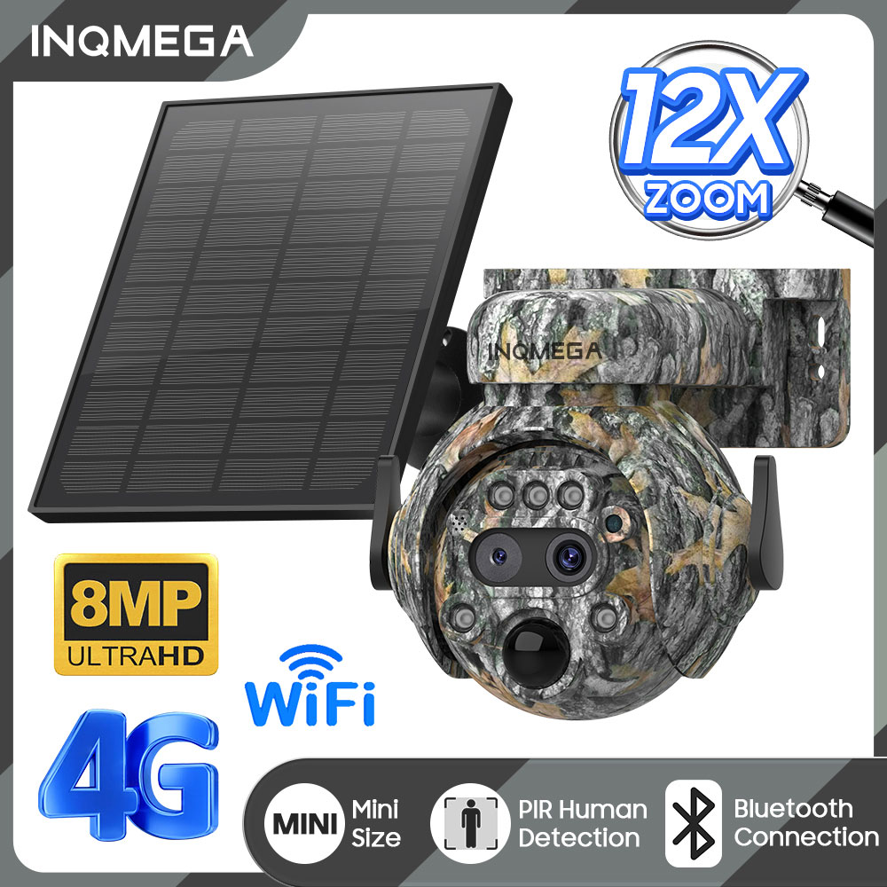 Home Security Cameras Wireless - INQMEGA 8MP Solarbetriebene Kamera 4K 4G