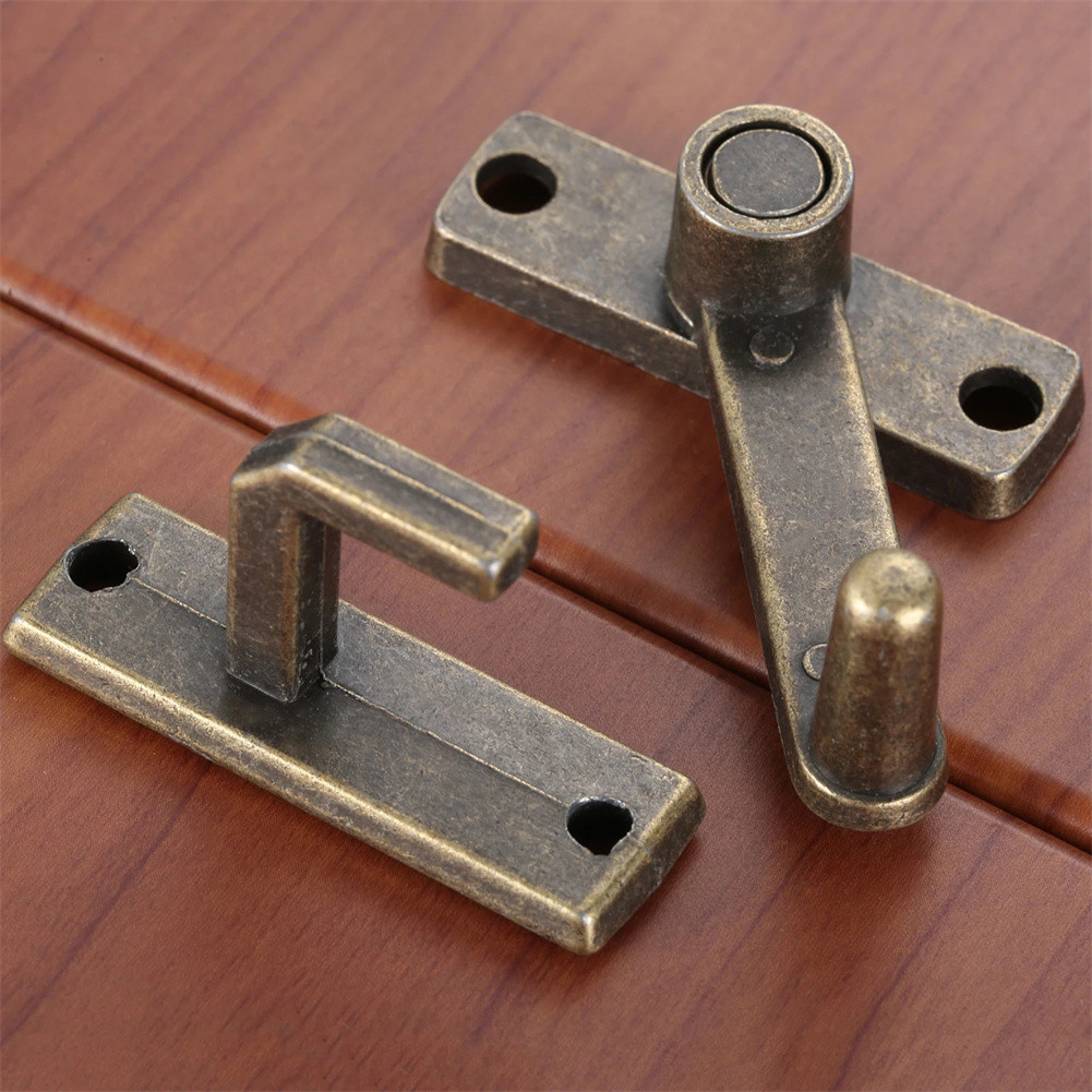 Door Chain Guard - 1set Bronze Schiebefenster Türschloss Griff Metall
