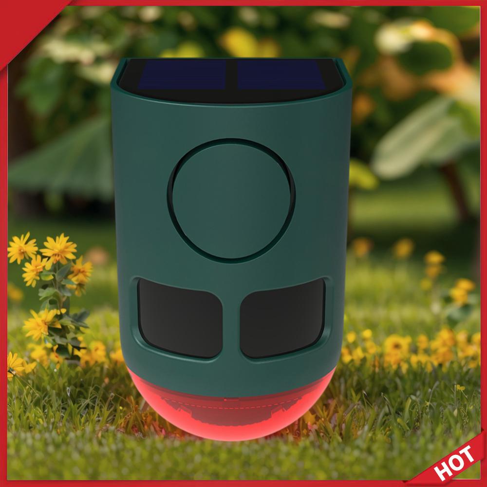 Home Security Yard Sensors - Solarbetriebener Infrarot-Bewegungsmelder Alarm Haussicherheitsalarm mit Blitzlicht