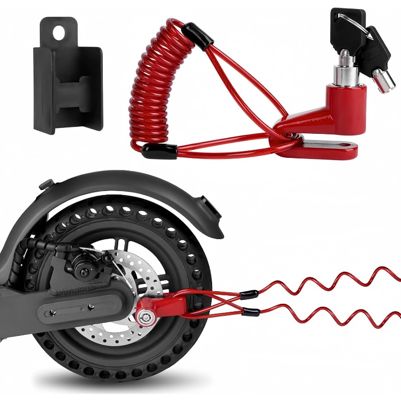 Home Security Xiaomi - Diebstahlsicheres Bremsscheibenschloss mit Stahlseil für Xiaomi