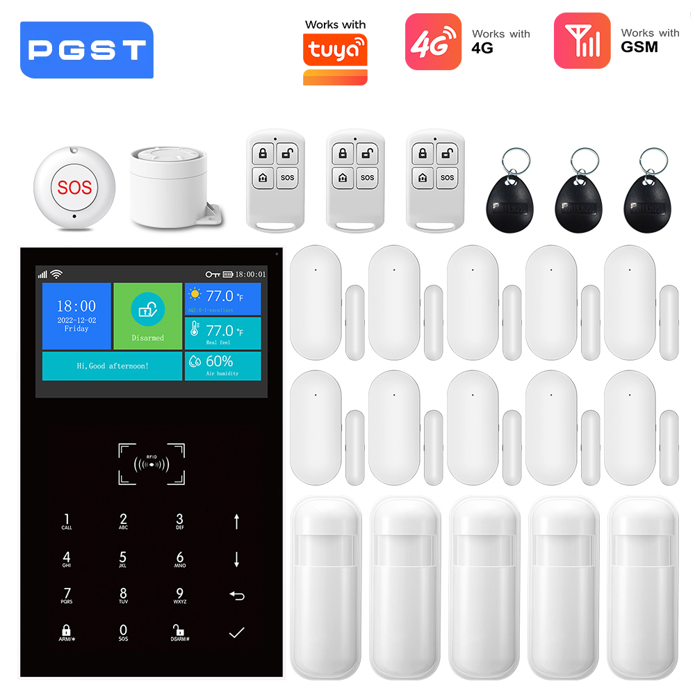 Home Security System Installation - 4G GSM WLAN-Alarmsystem Kompatibel mit Tuya