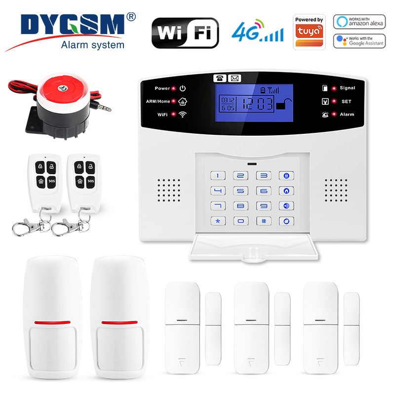 Home Security System Installation - DYGSM Tuya Smart 4G+Wifi Heimsicherheits-Alarmsystem Drahtloses