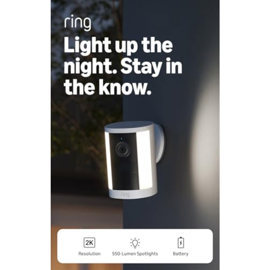 Home Security Ring - Sicherheits-Ring-Spotlight-Kamera für Zuhause oder Unternehmen, neuestes