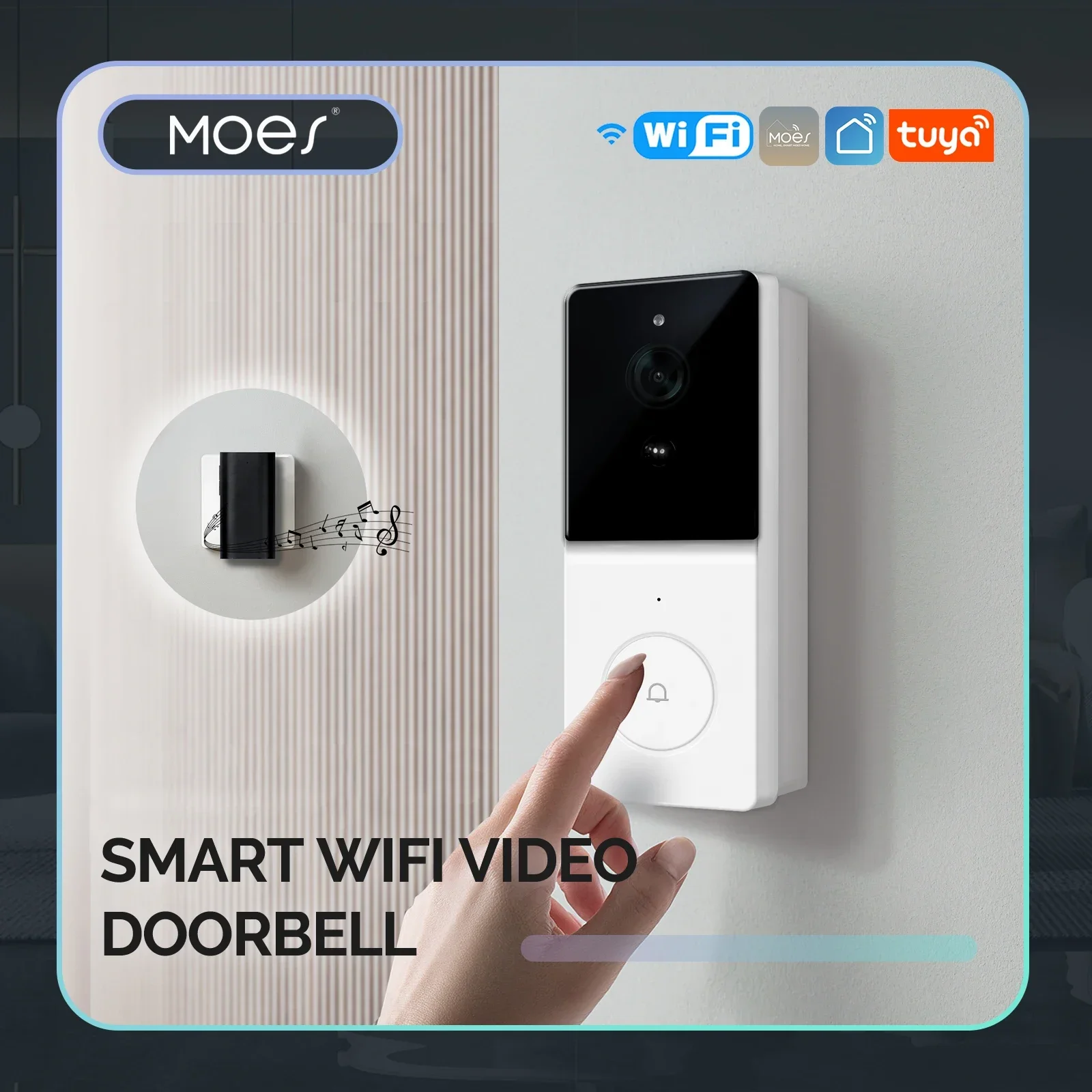 Home Security Product - MOES Tuya Smart WiFi Video-Türklingelkamera mit
