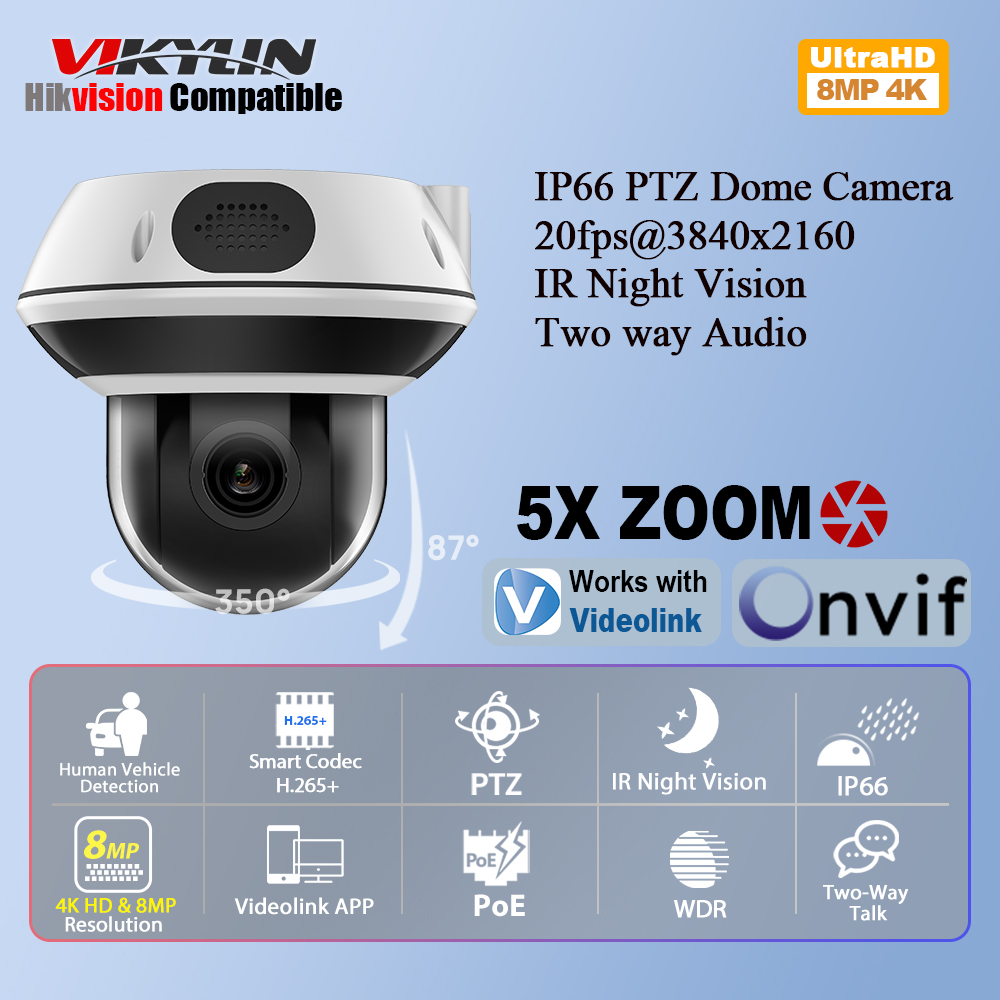 Vikylin 8MP Dome PTZ 5X Zoom I – Home Security Online Bewertung und Preis