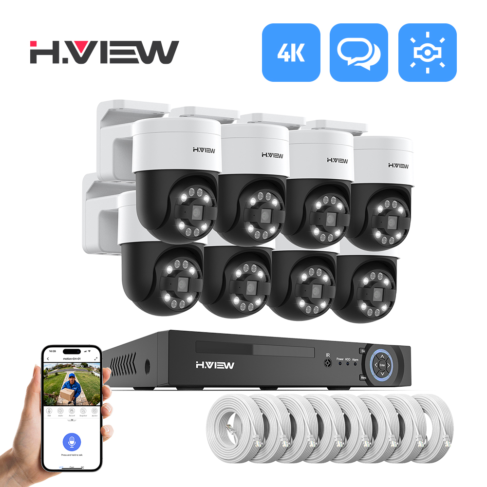 H.view 8Ch 4K 5MP 8MP CCTV-Übe – Home Security System Installation Bewertung und Preis