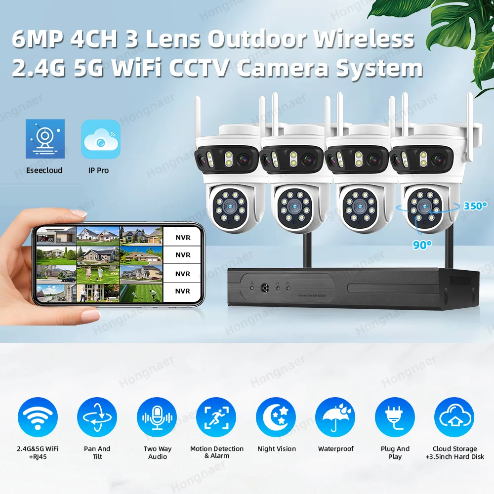 2026 Hongnaer 6MP 4CH 3-Linsen – Home Security Kit Bewertung und Preis