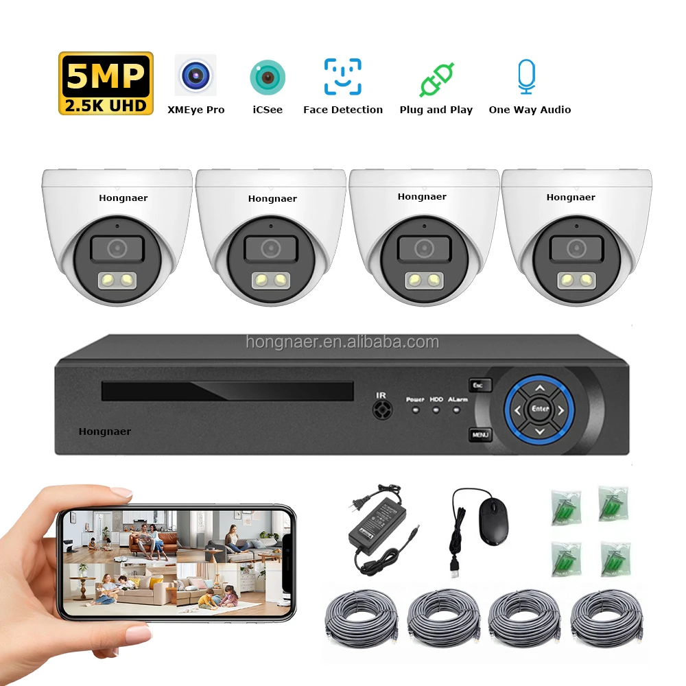 2026 Hongnaer 4MP 5MP 8MP 4CH  – Home Security Kit With Camera Bewertung und Preis
