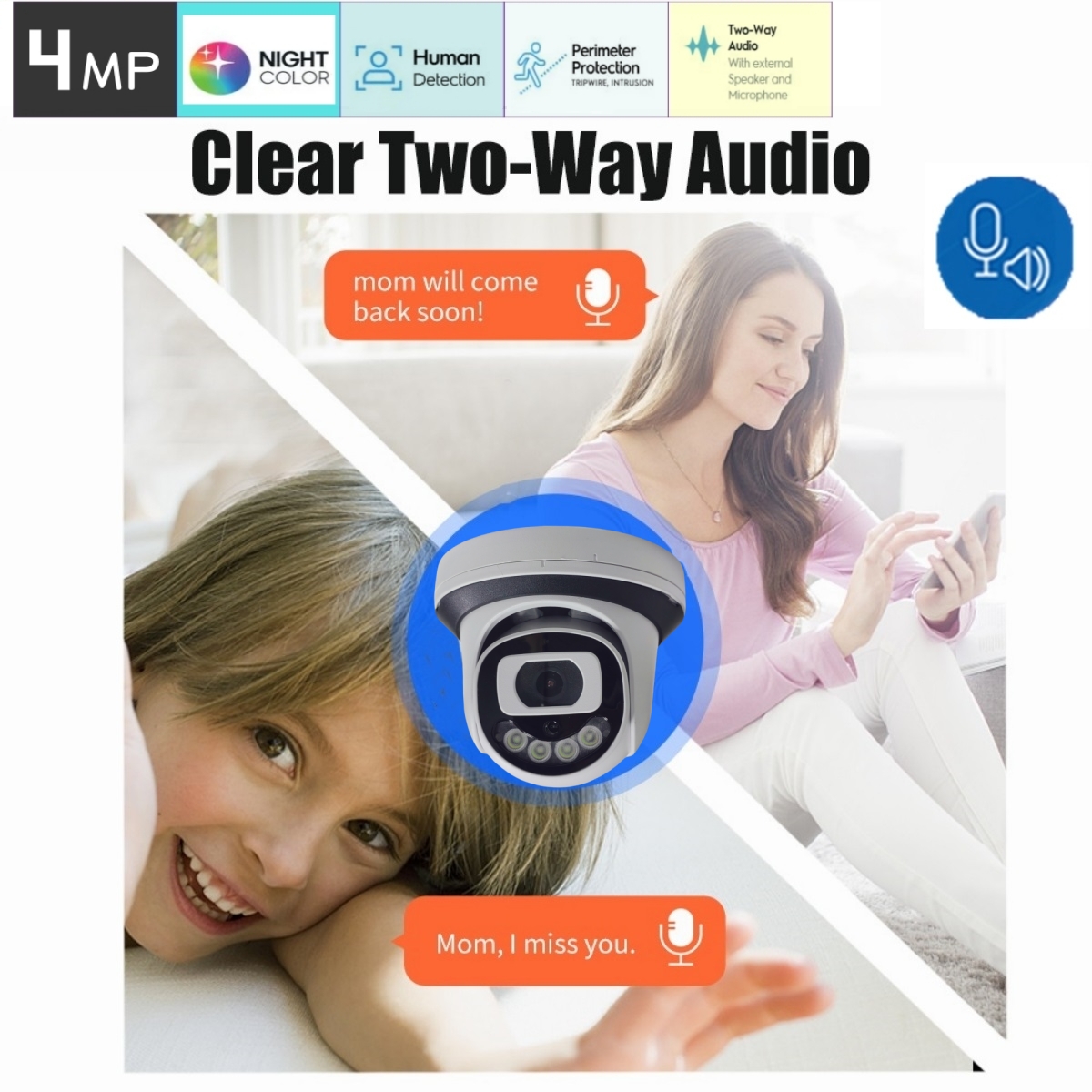 4MP WLAN-Sicherheitskamera für – Home Security System Installation Bewertung und Preis