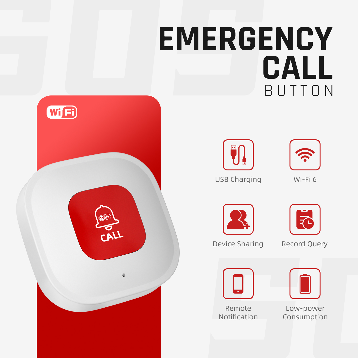 Notfall alarm WiFi Smart Butto – Home Security For Seniors Bewertung und Preis
