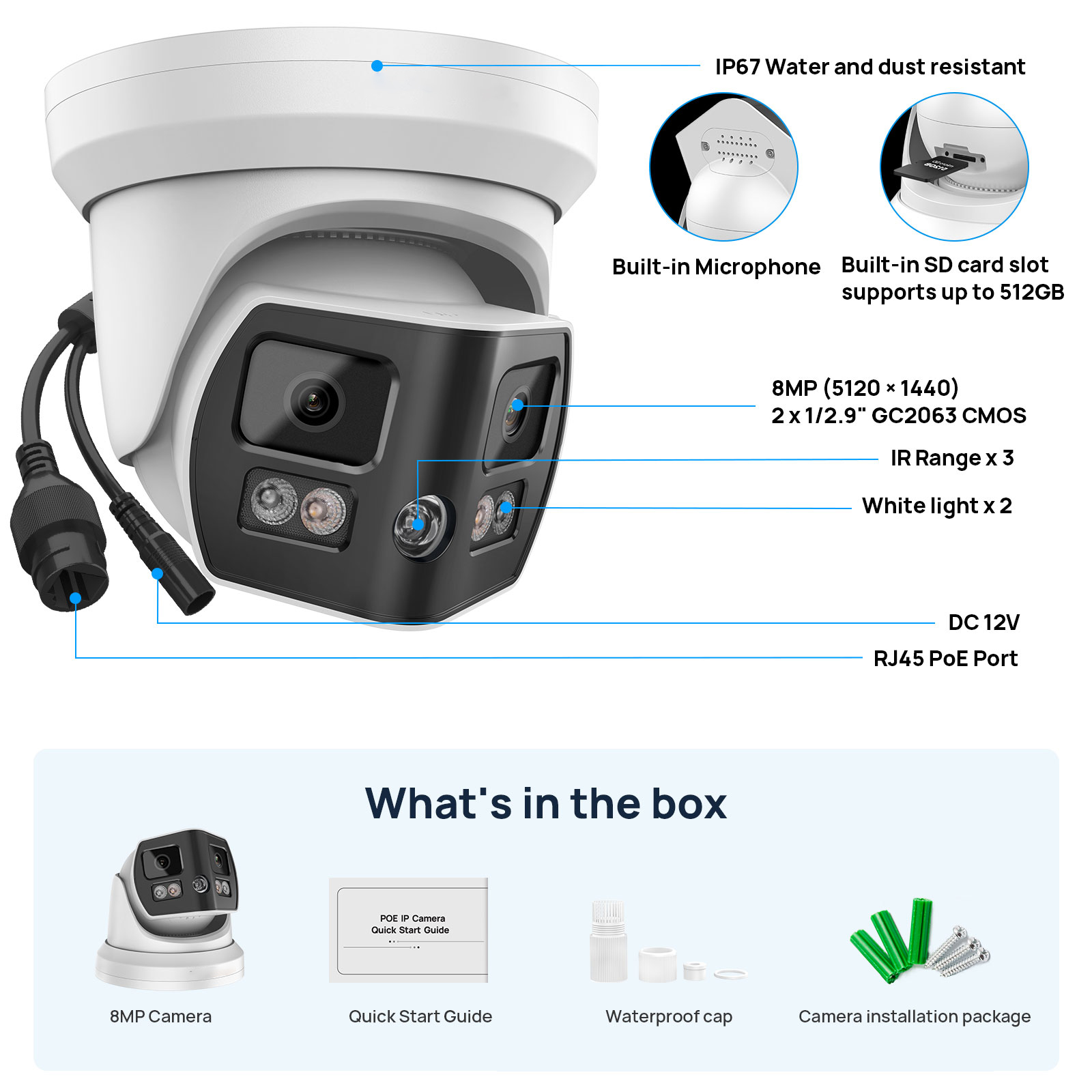 Hikvision-kompatibles 8 MP 2-O – Home Security System Hikvision Bewertung und Preis